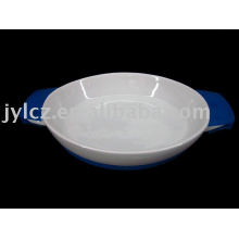 Bakeware Oval com alça de silicone e base